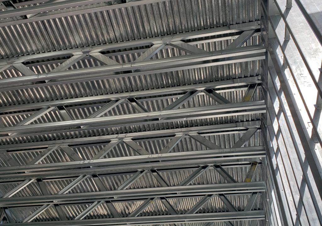 Barndominium ceiling trusses in Michigan